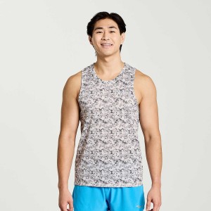 Men's Saucony Stopwatch Graphic Singlet Tank Top Camo | SG S80625-L47