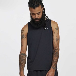 Men's Saucony Stopwatch Singlet Tank Top Black | SG S38261-L59