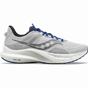 Men's Saucony Tempus Running Shoes Grey / Indigo | SG S01843-G82