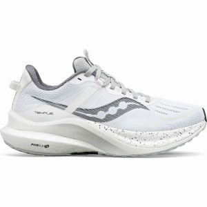 Men's Saucony Tempus Running Shoes White / Black | SG S47395-Z63