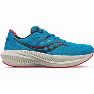 Men's Saucony Triumph 20 Running Shoes Blue | SG S63215-F02