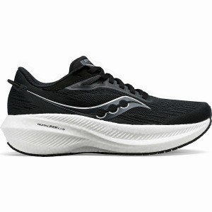 Men's Saucony Triumph 21 Running Shoes Black / White | SG S92846-F31