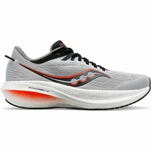 Men's Saucony Triumph 21 Wide Running Shoes Grey / Black | SG S27640-D27