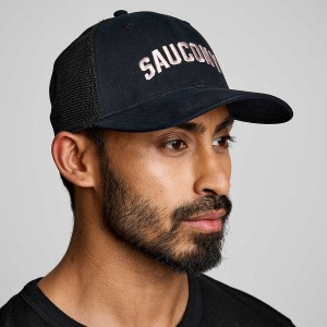 Men's Saucony Trucker Hats Black | SG S35127-J57