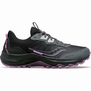 Women's Saucony Aura TR GTX Running Shoes Grey / Black | SG S58692-P94