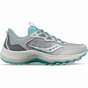 Women's Saucony Aura TR Running Shoes Grey / Turquoise | SG S40851-B94