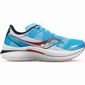 Women's Saucony Chicago Endorphin Speed 3 Running Shoes Blue / White / Red | SG S98145-Z06