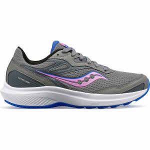 Women's Saucony Cohesion 16 Walking Shoes Grey / Purple | SG S81049-L64