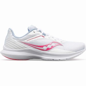 Women's Saucony Convergence Running Shoes White / Pink | SG S93065-D16