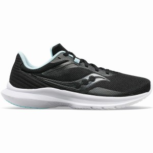 Women's Saucony Convergence Walking Shoes Black / Light Turquoise | SG S75291-L59