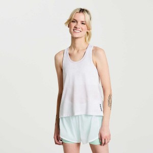 Women's Saucony Elevate Tank Top White | SG S84306-D04