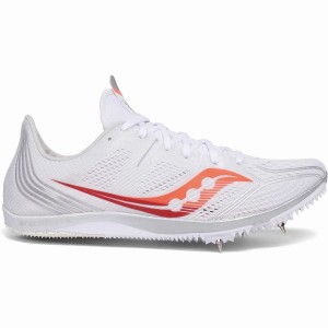 Women's Saucony Endorphin 3 Spike Track Spikes White / Red | SG S21863-L39