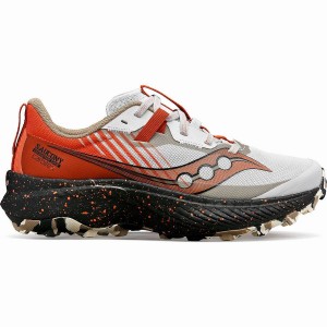 Women's Saucony Endorphin Edge Trail Running Shoes White / Orange | SG S68453-U41