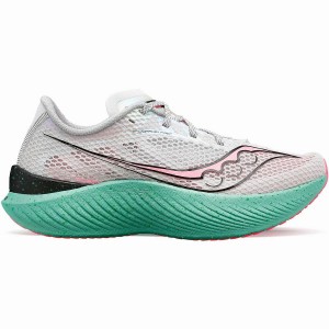 Women's Saucony Endorphin Pro 3 Running Shoes White / Pink | SG S69385-Z90