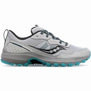 Women's Saucony Excursion TR16 Wide Trail Running Shoes Grey / Blue | SG S58342-R40