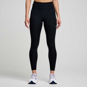 Women's Saucony Fortify 7/8 Tight Black | SG S34627-L32