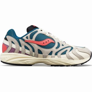 Women's Saucony Grid Azura 2000 Midnight Swimming Sneakers Beige / Green | SG S73165-S06