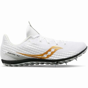 Women's Saucony Havok XC 3 Spike Track Spikes White | SG S01584-B83