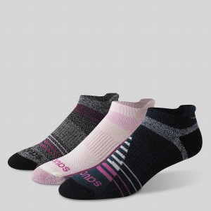 Women's Saucony Inferno Merino Wool Blend No Show 3-Pack Socks Pink | SG S49312-T18