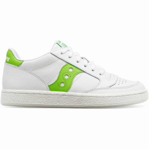 Women's Saucony Jazz Court PU Sneakers White / Green | SG S80172-U69