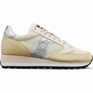 Women's Saucony Jazz Triple Sneakers Beige / Silver | SG S52863-X07