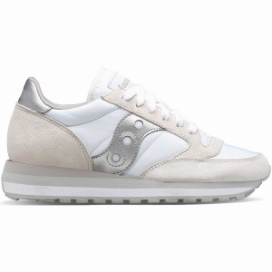 Women's Saucony Jazz Triple Sneakers White / Silver | SG S27853-W08