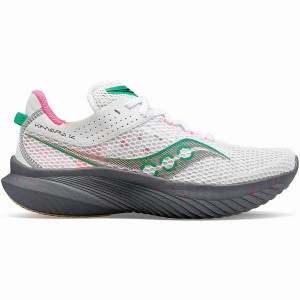 Women's Saucony Kinvara 14 Running Shoes White / Grey | SG S30957-C31