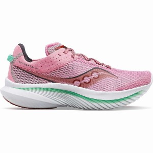 Women's Saucony Kinvara 14 Running Shoes Pink / Green | SG S35612-M97