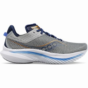 Women's Saucony Kinvara 14 Running Shoes Grey / Blue | SG S61527-K94