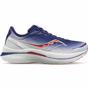 Women's Saucony London Endorphin Speed 3 Running Shoes Navy / White | SG S59268-E61