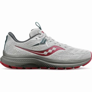 Women's Saucony Omni 21 Running Shoes Grey / Red | SG S49173-B65