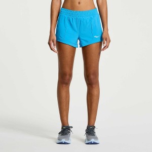 Women's Saucony Outpace 3" Shorts AZURE | SG S72695-Y38