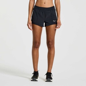 Women's Saucony Outpace 3" Shorts Black | SG S19724-U14