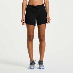 Women's Saucony Outpace 5" Shorts Black | SG S59673-J73