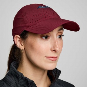 Women's Saucony Outpace Petite Hats Red | SG S19026-R42