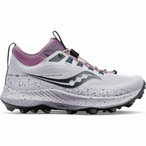 Women's Saucony Peregrine 13 ST Trail Running Shoes Purple / Grey | SG S81307-H03