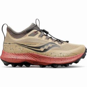 Women's Saucony Peregrine 13 ST Trail Running Shoes Brown | SG S73650-E80