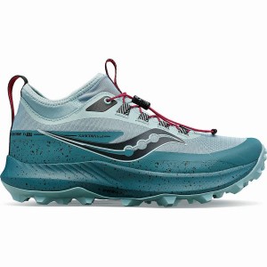 Women's Saucony Peregrine 13 ST Trail Running Shoes Turquoise / Blue | SG S94375-R92