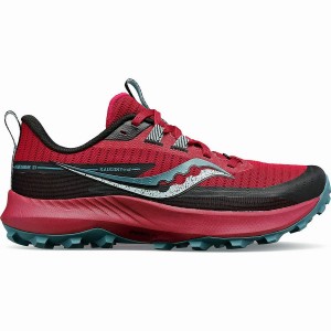 Women's Saucony Peregrine 13 Trail Running Shoes Red / Turquoise | SG S37689-X70