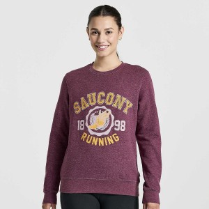 Women's Saucony Rested Crewneck Sweatshirt Grey | SG S19374-J72