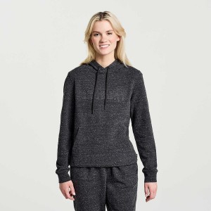 Women's Saucony Rested Hoodie Black | SG S25643-P40