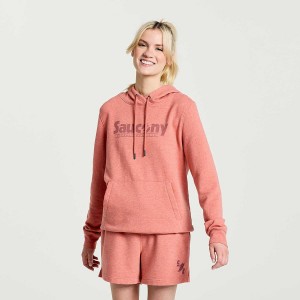 Women's Saucony Rested Hoodie Soot Heather Graphic | SG S80425-R41