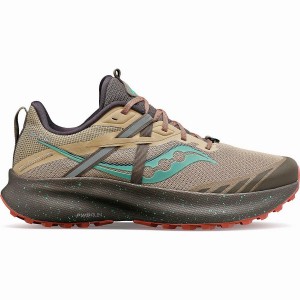 Women's Saucony Ride 15 TR Trail Running Shoes Brown / Turquoise | SG S58347-D18