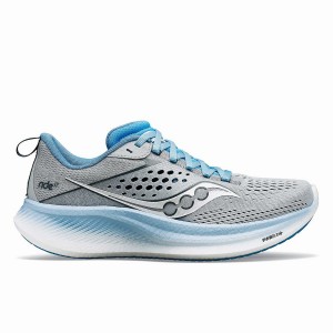 Women's Saucony Ride 17 Running Shoes Grey / Blue | SG S40278-L07