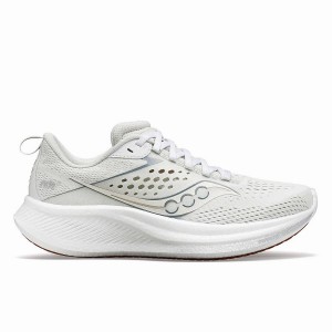 Women's Saucony Ride 17 Running Shoes White | SG S83592-H36