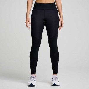 Women's Saucony Runshield Tight Black | SG S08291-D62