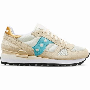 Women's Saucony Shadow Original Sneakers Brown / Turquoise | SG S81472-U57