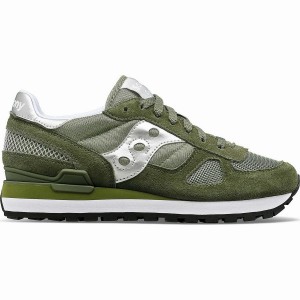 Women's Saucony Shadow Original Sneakers Olive / Silver | SG S52430-C61