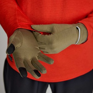 Women's Saucony Solstice Convertible Mitt Gloves Coffee | SG S98507-P89