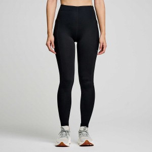 Women's Saucony Solstice Tight Black | SG S49750-W47